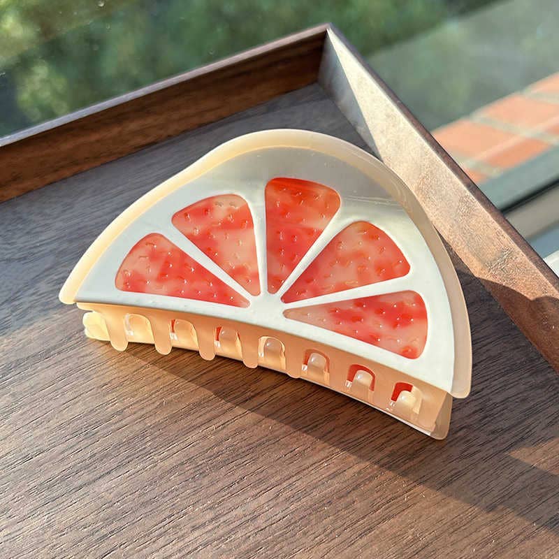 Grapefruit Slice Hair Claw