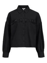 Beaded Detail Black Shirt