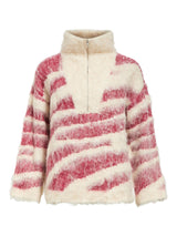 Pink and White High Neck Pullover