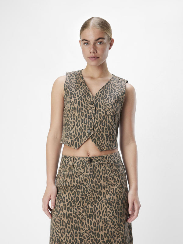 Leopard Print Waistcoat