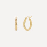 Shearwater Waterproof Gold Hoop Earrings (Small)