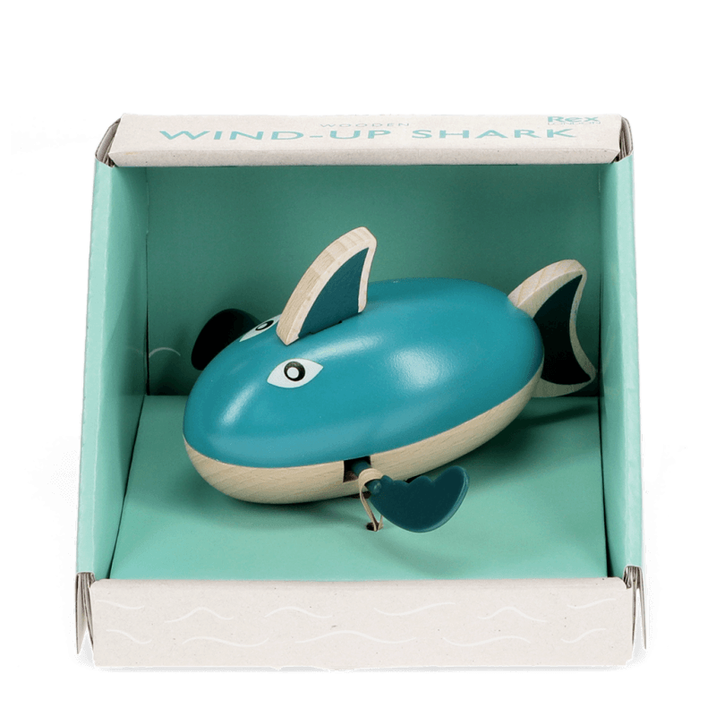 Wooden Wind-Up Bath Toy - Shark