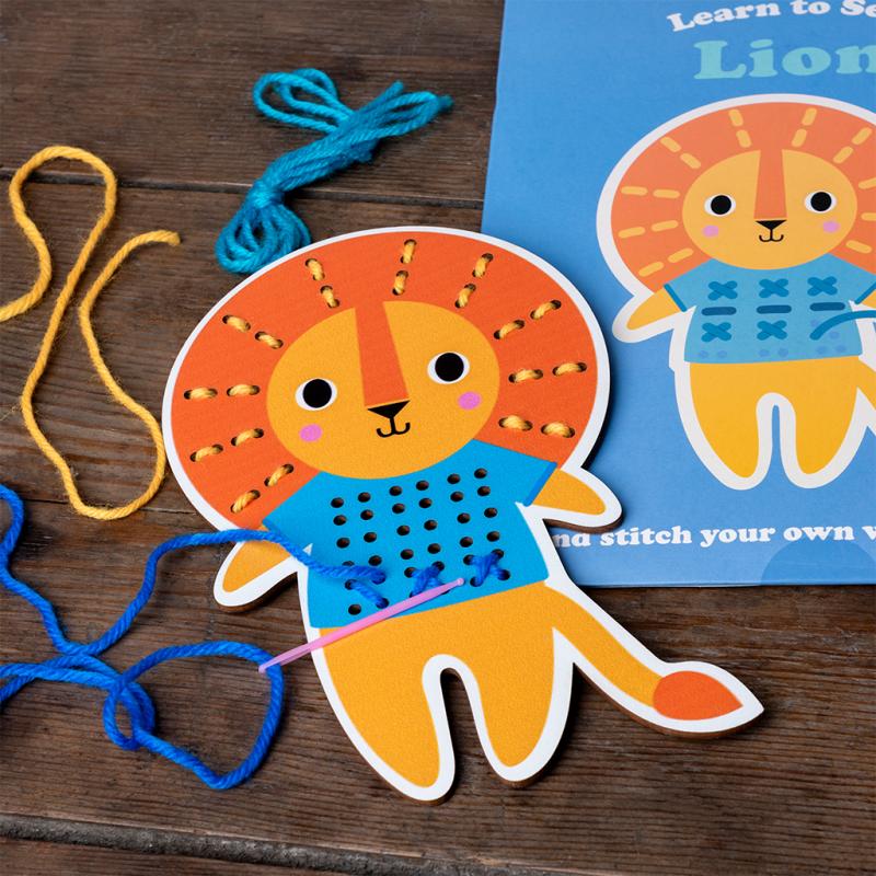 Learn to Sew Wooden Hand Stitch Set - Lion