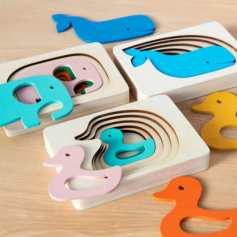 Wooden Layered Puzzle - Duck