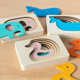 Wooden Layered Puzzle - Duck