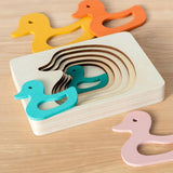 Wooden Layered Puzzle - Duck