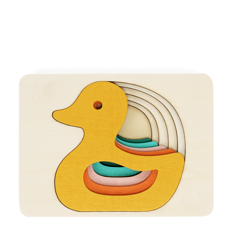 Wooden Layered Puzzle - Duck