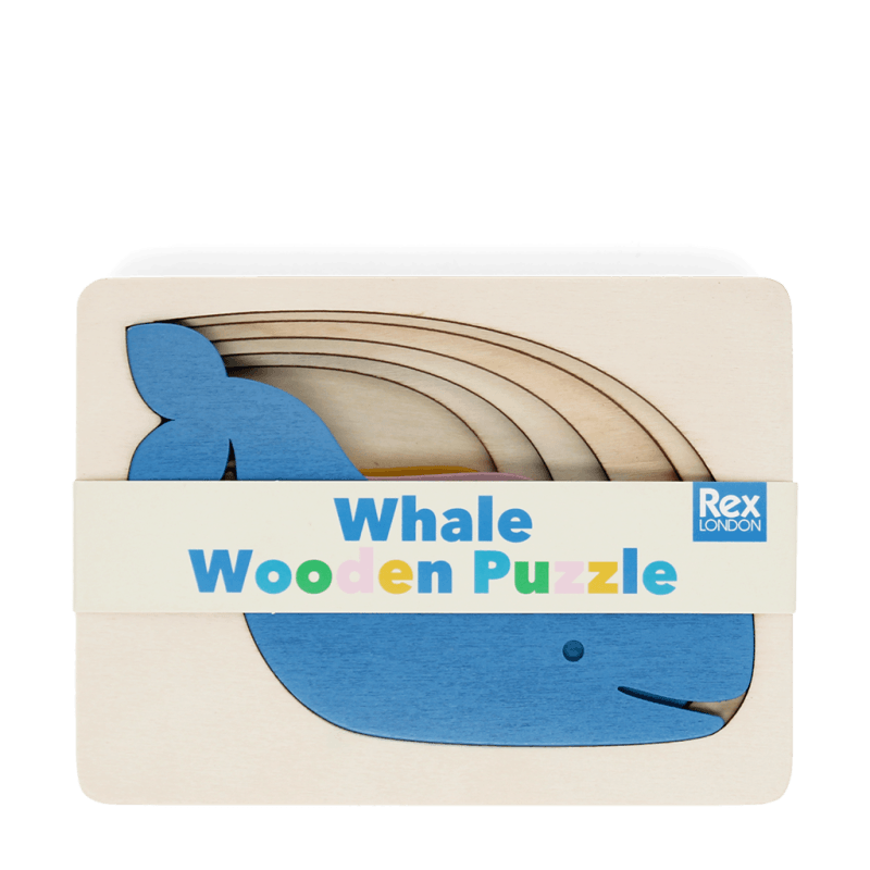 Wooden Layered Puzzle - Whale