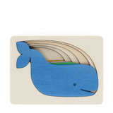 Wooden Layered Puzzle - Whale