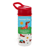 Stainless Steel Kids Water Bottle 500ml - Sunny Sausage Dog