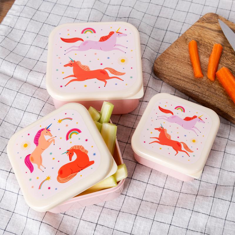 Snack Boxes Set of 3 - Unicorn