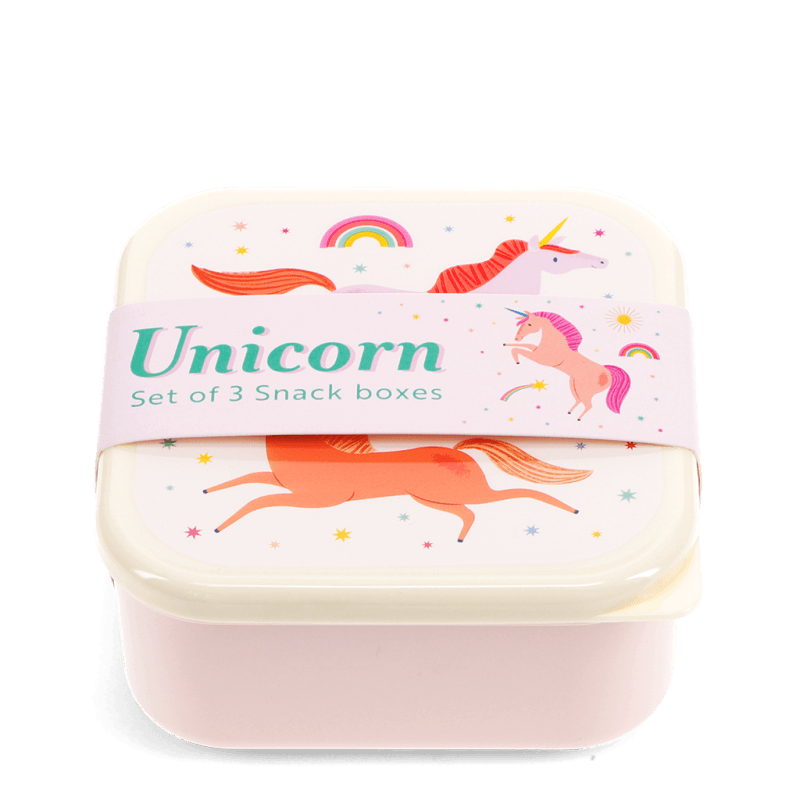 Snack Boxes Set of 3 - Unicorn