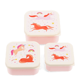 Snack Boxes Set of 3 - Unicorn