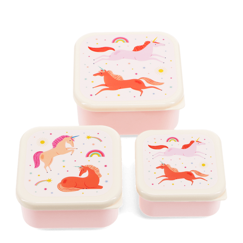 Snack Boxes Set of 3 - Unicorn