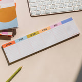 Keyboard Weekly Planner Pad - Colourful Grid