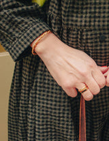 Gold Twist Cuff Bangle, Waterproof