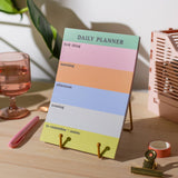 Daily Planner Pad - Rainbow Colour Block Notepad