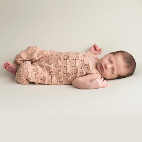 Newborn Knit Romper - Pink