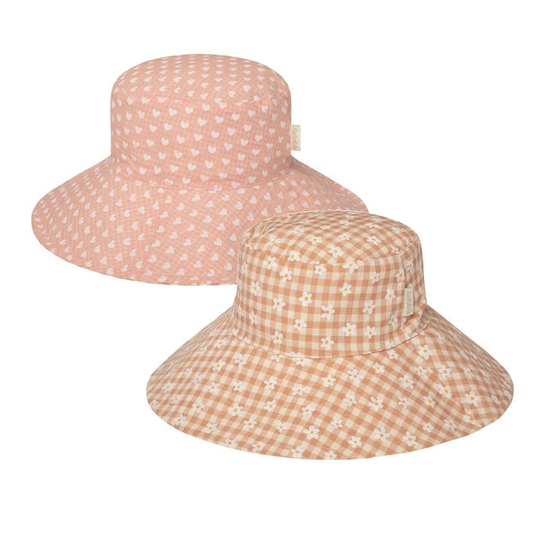 Daisy Gingham Reversible Sun Hat 3-6yrs