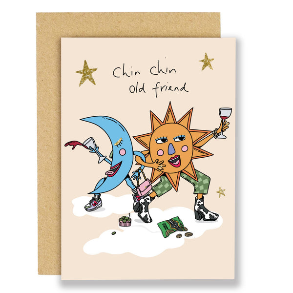 Birthday Card- Chin Chin Old Friend