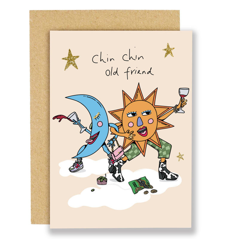 Birthday Card- Chin Chin Old Friend