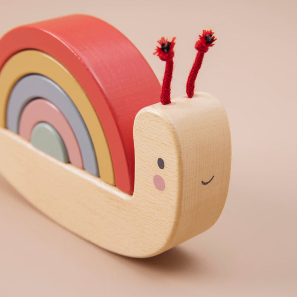 Wooden Snail Stacker Toy