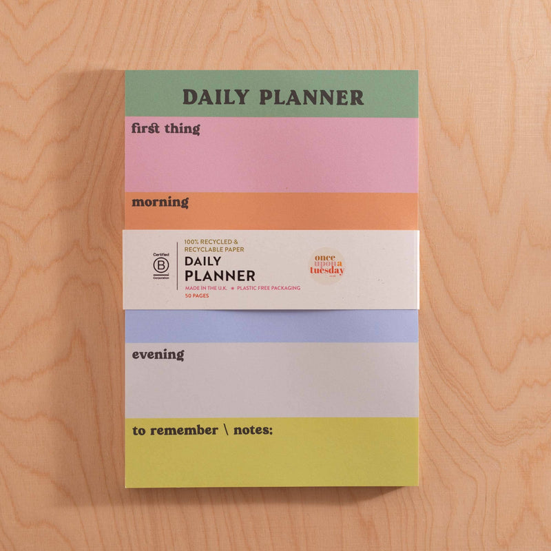 Daily Planner Pad - Rainbow Colour Block Notepad