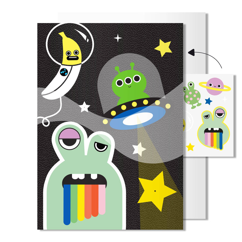 Aliens Tattoo greeting card