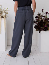 Wide Leg Slate Comfort Trousers