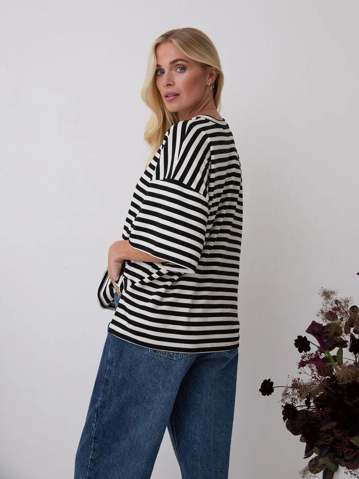 Black & White Stripe Super Soft T-Shirt