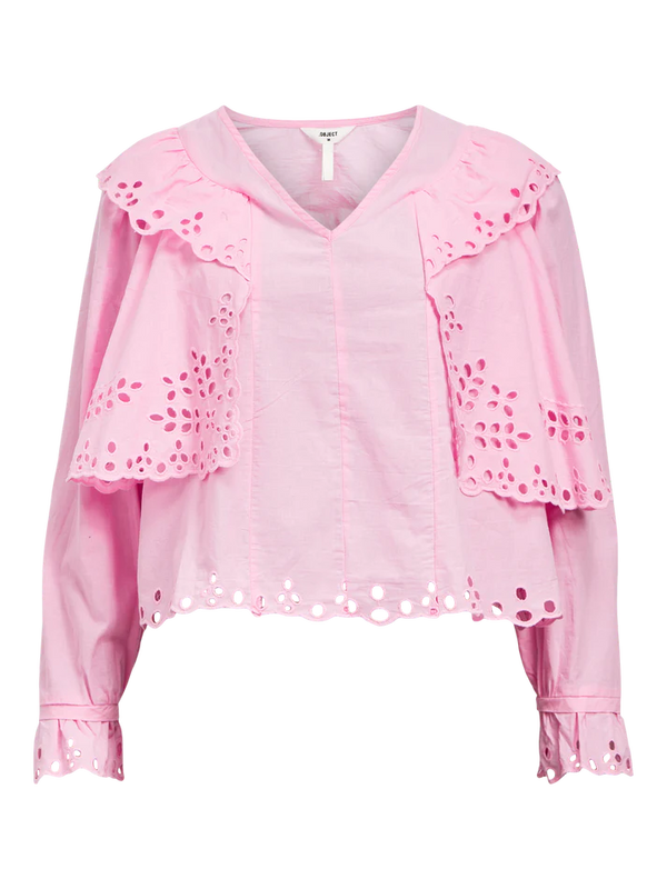 Pink Frosting Frill Collared Shirt
