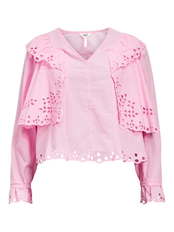 Pink Frosting Frill Collared Shirt