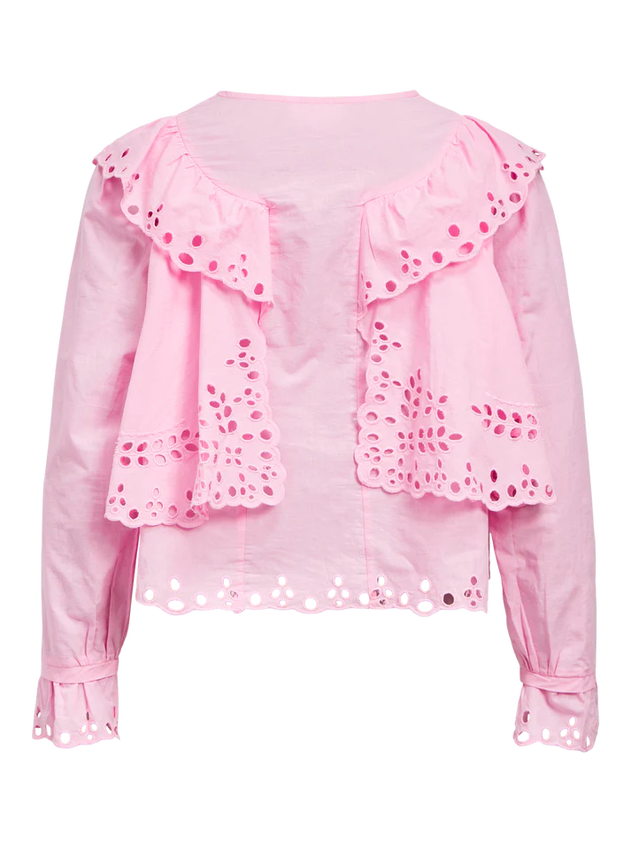 Pink Frosting Frill Collared Shirt