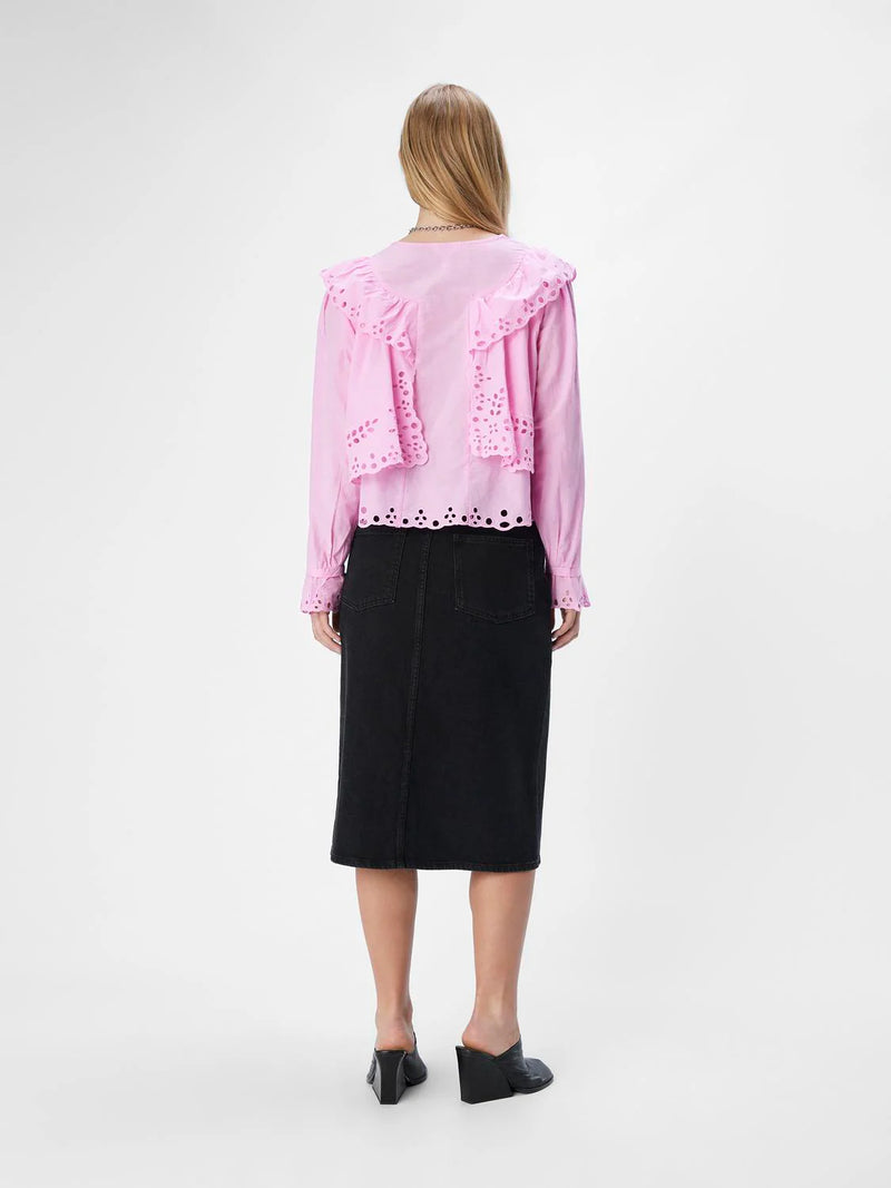 Pink Frosting Frill Collared Shirt