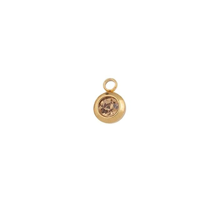 Rounded Gem Stone Jewellery Charm