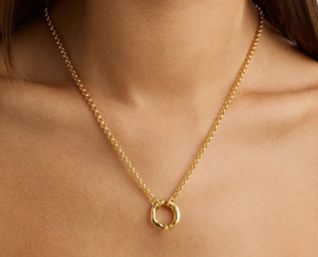 Chain Charm Necklace - Gold