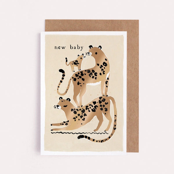 Leopard New Baby Card